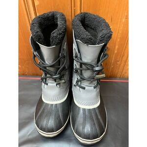 Sorel Winter Boots Size 5 Gray and Black Waterproof